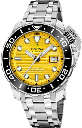 Festina Uhr Für Herren F20043/1 Swiss Made Diver Silber Edelstahl Case SilberEdelstahl Band