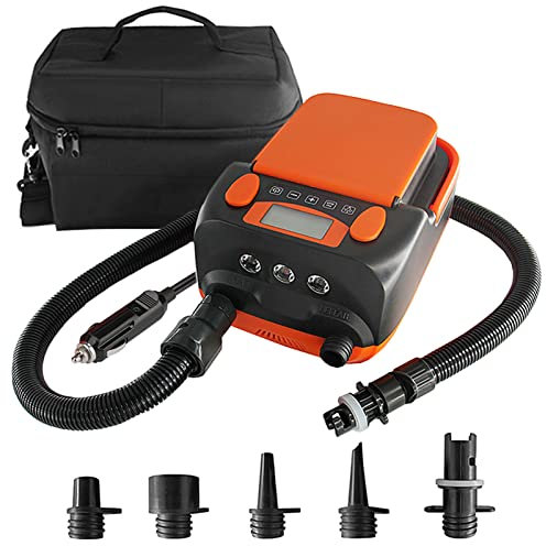 YXFAZPP Rechargeable Paddle Board Electric Air Pump 16PSI Sup Air Pump with Battery,Rechargeable 6000mAH Deflatable Inflatable Pump SUP DC12V 110W