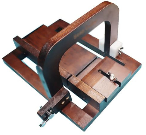 KUOYTT Machine à découper Le Savon, Outils de découpe de Savon à Faire soi-même, Hauteur de Coupe de 12 cm, en Bois, pour la Fabrication de Savon, Coupe-Beurre pour Pain de Pain