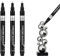Ninnyi 3 PCS Chrome Paint for Metal, Waterproof Chrome Touch up Paint, Silver Marker Pens Metallic Permanent(0.7 mm, 1 mm)