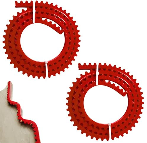 2 m Kurvenlineal Fräsen von Profilleisten, Flexible Frässchablone Oberfräse, Holzbearbeitungs-Profilierungsstreifen, Verzahnte Kette Frässchablone, Streifenfräser-Vorlagen