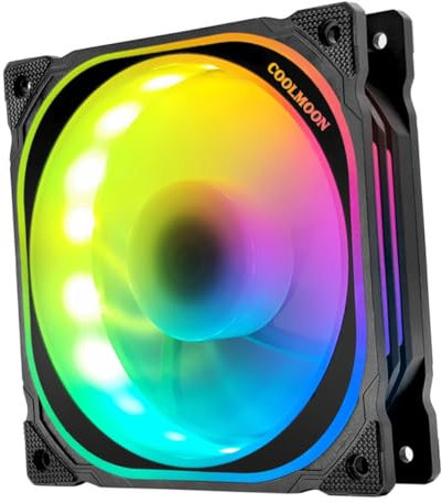 SWOOMEY 1Set 3Pcs ventola di raffreddamento del computer led rgb luce rgb ventola di raffreddamento a LED ventola di raffreddamento del radiatore ventola di raffreddamento con controller