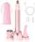 Nasenhaarschneider für Frauen, 3-in-1-Gesichtshaarentfernungs-Trimmer mit Aufbewahrungsbasis, wasserdicht, tragbar, wiederaufladbar über USB, mit Reisetasche, trimmt Nase, Ohr, Augenbrauen