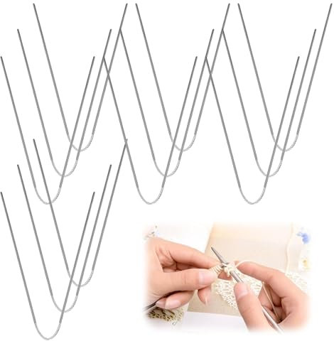 12er Stricknadeln für Socken Rundstricknadeln Set,Stricknadeln Rundstricknadel Set Austauschbar,Stricknadel Set Nadelspiel,stricknadeln für Socken Sockenstricknadeln 2/2.5/3/4mm 12er Pack Gebogene