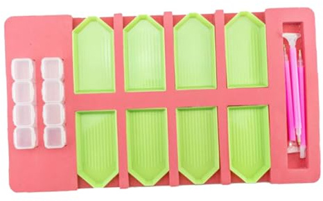 NUOBESTY 1 Sets of Diamond Art Tool Crystal Art Tray Drill Painting Tools Multi-boat Crystal Organizer for DIY Supplies Craft Tray