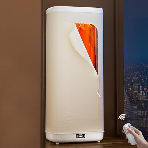 MESCXTY Machine Repasser Automatique avec télécommande,défroisseur Vapeur Pliable sèche-Linge,défroisseur Vapeur sur Pied à Circulation d'air Chaud à 360° pour Appartements,Camping-Cars,Chaussures