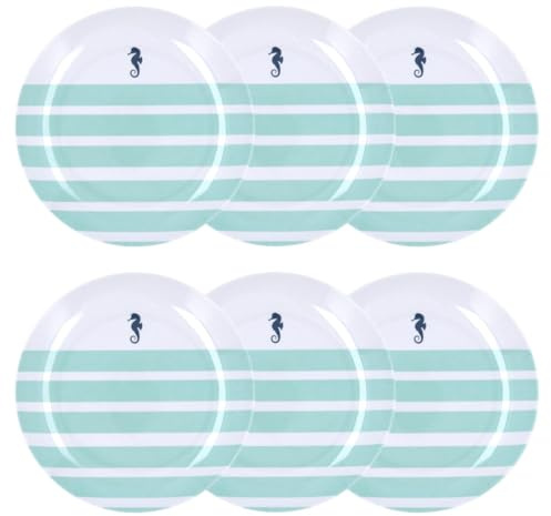 Quid Set de 6 platos postre Atlantic de vidrio 20 cm