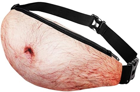 MUNSKT Lustige Geschenke für Männer – Neuheit Bauch Hüfttasche – Anti-Diebstahl unsichtbare Bier-Bauchtasche mit verstellbarem Gürtel, gelb (small)