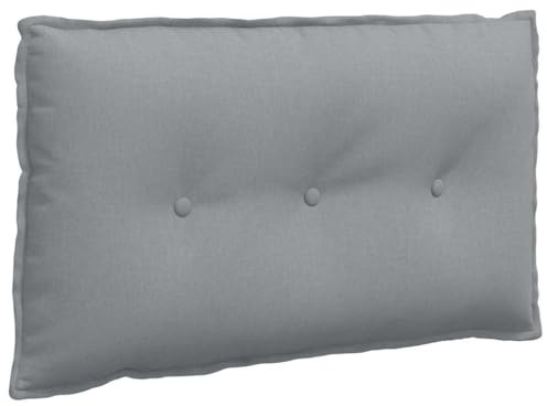 vidaXL Rückenkissen Hellgrau 80 x 19 x 50 cm Stoff