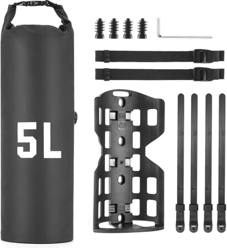 flexman Bike Fork Bag, 5L 10Kg Load Capacity Rainproof Top Design Fork Sacks for Mountain Bikes Gravel Bikes Road Bikes and Scooters (Frosted 5L)
