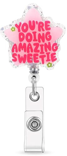 Ymapinc Funny Nurse Badge Reel, Nursing Social Worker Badge Reel Accessory