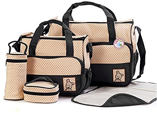 Babyhugs® 5pcs Baby Nappy Changing Diaper Bag Set - Black
