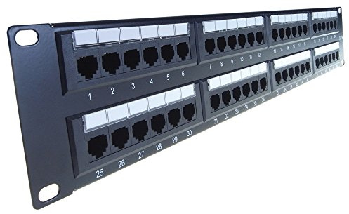 Connekt Gear 48 Port 2U RJ45 Cat5e Patch Panel