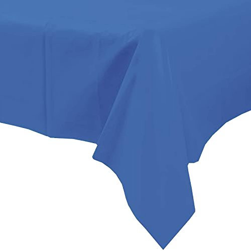 Unique Party 9425581 Plastic Disposable Party Tablecloth (Royal Blue)