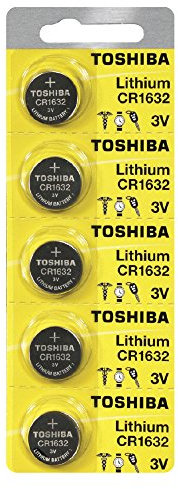 TOSHIBA CR1632 Lot de 5 piles bouton au lithium 3 V