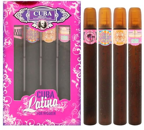 Cuba Latino Collection 4 Stk. Geschenk-Set (Contains Eau De Parfum Spray 1.17 Oz / 35 Ml Of Carnaval, Cactus, Maya & Copacabana) von Champs für Frauen