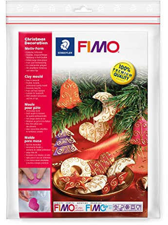 STAEDTLER Motiv-Form Weihnachtsschmuck Fimo Accessoires, einfaches Entformen, Lebensmittel-kompatibel, Frost- und hitzebeständig, extrem lange Lebensdauer, mit detaillierter Anleitung, 8742 35