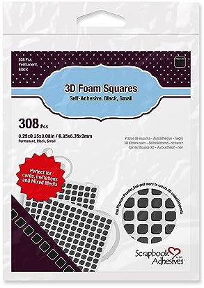 Scrapbook Adhesives by 3L Schaumquadrate, schwarz, klein, 01613
