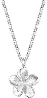 Elli Halskette Damen Frangipani Blüte Sommer Urlaub in 925 Sterling Silber