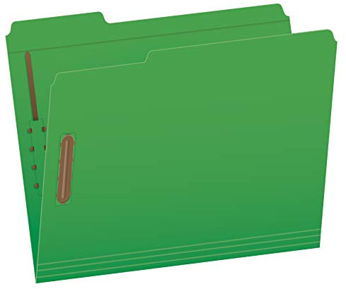 Pendaflex Befestigungsmappen, 2 Verschlüsse, Briefgröße, Grün, 1/3 Zuschnitt-Tabs links, rechts, mittig, 50 Stück pro Box (22140 GW)