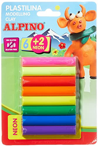 Alpino DP000051 Lot de 8 rouleaux de pâte à modeler