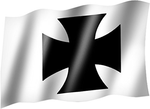 sportfanshop24 Flagge/Fahne EISERNES Kreuz Staatsflagge/Landesflagge/Hissflagge mit Ösen 150x90 cm, sehr Gute Qualität