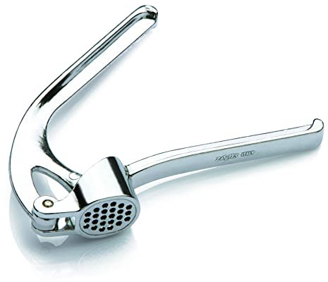 Zaseves Spremiaglio Expert, pressa, schiaccia Cucina, trita Alluminio Professionale, spremi Aglio Manuale Facile da Pulire, Made in Italy, Small