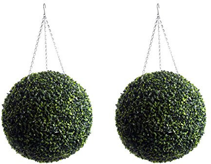 Best Artificial - 2 palline di bosso artificiali, 50 cm, colore: Verde