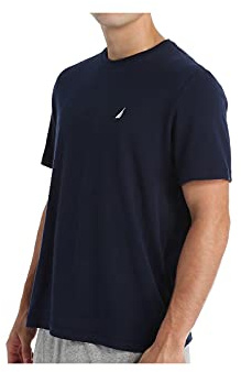 Nautica Men's Anchor Crew Neck Sleep Shirt, Maritime Navy, Medium