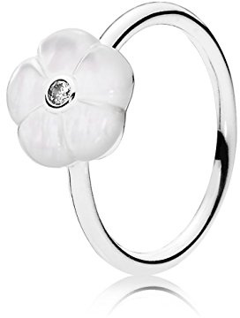 PANDORA Damenring Weiße Blüte 190999MOP-56