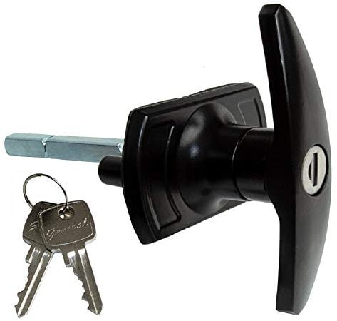 Garage Door Parts Cardale Black Powder Coated T Handle