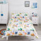 Bloomsbury Mill - Juego de Funda Nórdica Cama 105 para Niños y Niñas - Vehículos de Construcción - Camiones, Excavadoras y Grúas - Juego de Edredón Reversible y 2 Almohadas para Infantil - 200x200 cm