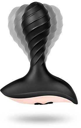 Lovey Angel Vi-br-ad-o-r A-na-l Estriado para Hombre para Mujer para Parejas, Estimulador con Roscas para Cuerpo Relajación, 10 Modos de Vibración, Impermeable y Recargable.