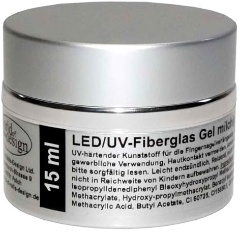 World of Nails-Design Premium LED/UV-Gel Fiberglas milchig rosa dickviskose milky rosé 15 ml natürlich glänzend 1-Phasen