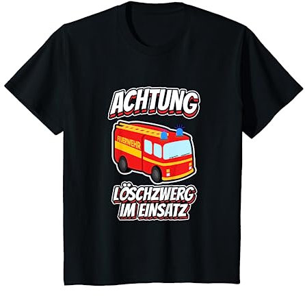 Kinder LÖSCHZWERG Jungen Feuerwehrauto Feuerwehrmann Geschenk T-Shirt