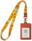 SENLLY Carte Porta Badge Identificativo Pelle PU con Cordino da Collo, 2 Tasche per Carte e 1 Finestra Trasparente ID, Badge Card Holder per Donne e Uomini