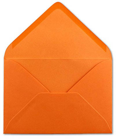 25 DIN C5 Briefumschläge Orange - 22,0 x 15,4 cm - 110 g/m² Nassklebung Post-Umschläge ohne Fenster für Weihnachten Grußkarten - Glüxx-Agent