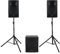 Pronomic Powerstage Economy 1815 2.1 - aktives PA-Set mit 1x 18-Subwoofer und 2x 15-Satelliten - 540 Watt Gesamtleistung (RMS) - inklusive Lautsprecherstative