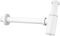 Designer Siphon Messing für Waschbecken Schwarz oder Weiss 1 1/4 Syphon Sifon Ablaufventil Ablaufgarnitur Abfluss Ventil für Waschtisch Röhrensiphon Geruchverschluss Tauchrohr (Weiss)