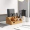 Holz Schreibtisch Organizer, NETUME Bambus Schreibtischorganizer/Stiftehalter Schreibtisch/Stiftebox Tisch Organizer für Aufbewahrung,Desk Organizer für Schule Zuhause Büro Organizer