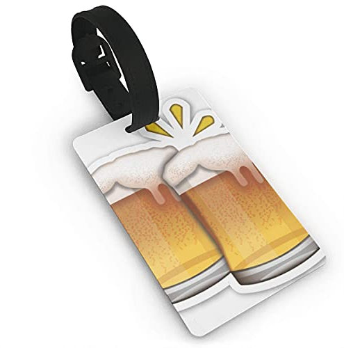 Luggage Tags Beer Mugs PVC Name Tag Travel Suitcase Identifier ID Tags Durable Luggage Label