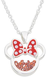 Minnie Mouse Womens Mini Pendant Necklace