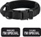 Collar táctico Grande para Perro, Collar Duradero con asa, Collar para Perro Pastor alemán Mediano y Grande con 2 Parches, Negro, L
