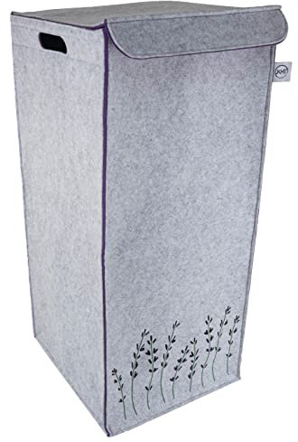 Wäschekorb aus Filz Wäschesammler Wäschetonne, perfekte 75l Größe (Lavendel)