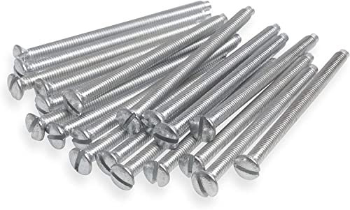 Harlington Group Confezione da 10 viti elettriche lunghe M3,5 x 40 mm per interruttore della luce e prese a spina, zincate luminose a vite placcate fai da te