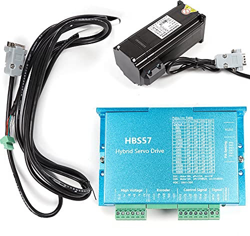 Nema23 Closed Loop Schrittmotor Kit, 3.6Nm 4A CNC Treiber HBS57 Closed Loop Stepper Motor+Driver für CNC Graviermaschine Schrittsystem-Upgrades geeignet sind