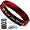 Zkgiftsdz Personalisierte Silikonarmbänder Bulk, Benutzerdefinierte 1/2 Gummiarmband mit Textnachricht, Benutzerdefinierte Gummiband Armbänder für Veranstaltungen, Bewusstsein, Geschenke