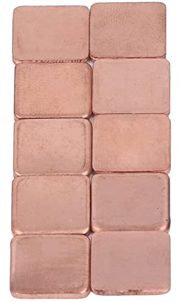 20 Stück Kühlkörper aus Reinem Kupfer, Kupferplattenkühler, Glatte Kühlkörperoberfläche, Kühlkörper-Unterlegscheibe, Schnelle Wärmeableitung für Passive Kühlung von Notebook (2,0 mm)