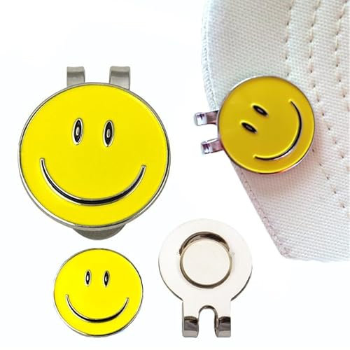 zalati Hut Clip mit Golf Ball Maker Magnetic Abnehmbare Design Smile Face Style Zubehör für Golf Sport