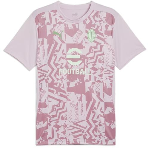 A.C. Milan Maglia Maillot de Course Prematch, Saison 2024/25, Technologie dryCell, Coupe Classique, Rose, L Mixte